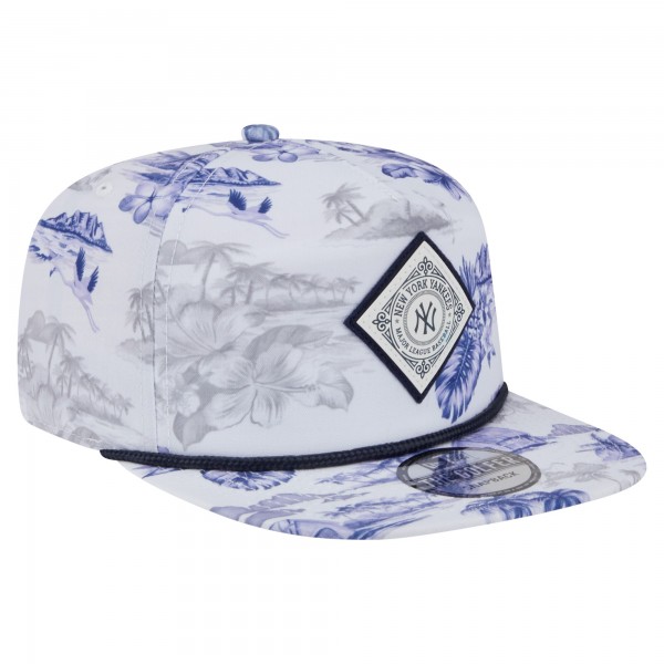 New York Yankees New Era White Printed Island Golfer Snapback Hat