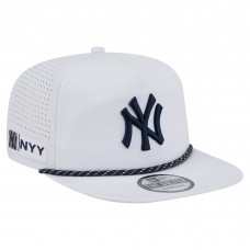 New York Yankees New Era White Perforated Golfer Snapback Hat