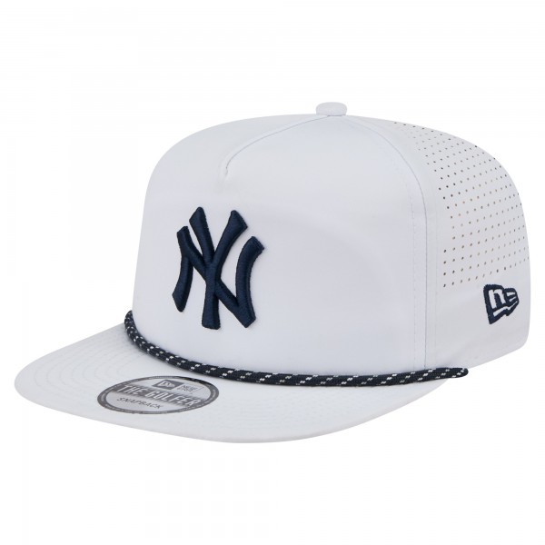 New York Yankees New Era White Perforated Golfer Snapback Hat