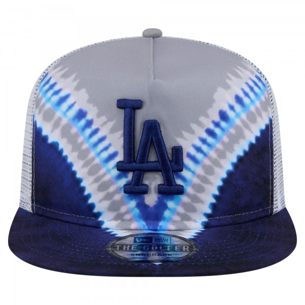 Бейсболка Los Angeles Dodgers New Era Tie-Dye Golfer Trucker