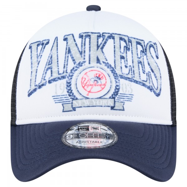 Бейсболка New York Yankees New Era Navy Distressed 9FORTY A-Frame