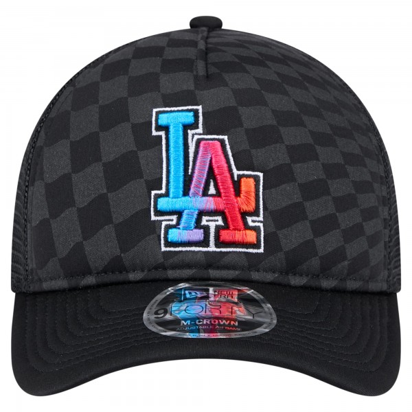 Бейсболка Los Angeles Dodgers New Era Black Gradient 9FORTY A-Frame M-Crown Trucker