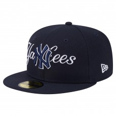 Бейсболка New York Yankees New Era Navy Overlap 59FIFTY