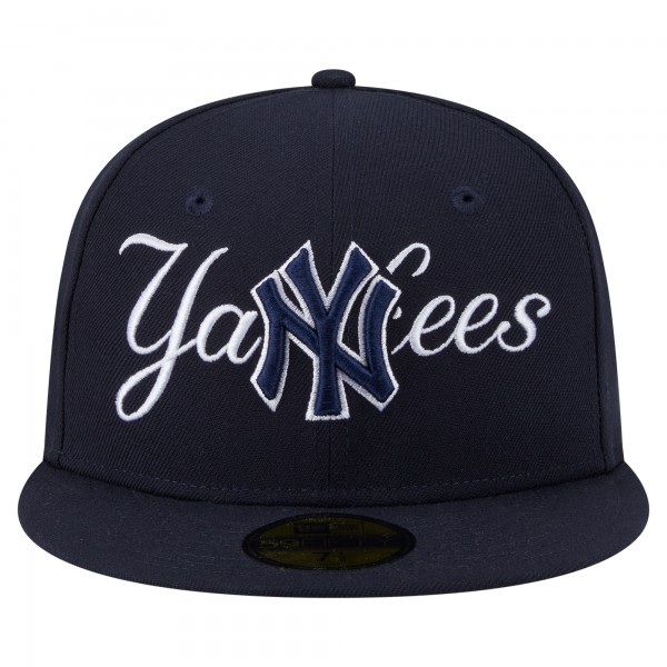Бейсболка New York Yankees New Era Navy Overlap 59FIFTY