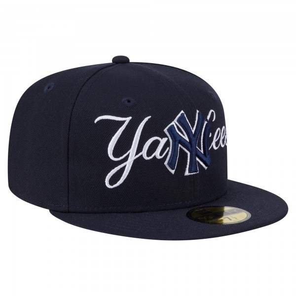 Бейсболка New York Yankees New Era Navy Overlap 59FIFTY