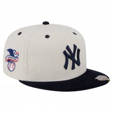 Бейсболка New York Yankees New Era Cream/Navy Two-Tone Corduroy 59FIFTY