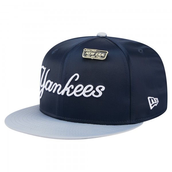 Бейсболка New York Yankees New Era Navy/Gray Satin 59FIFTY