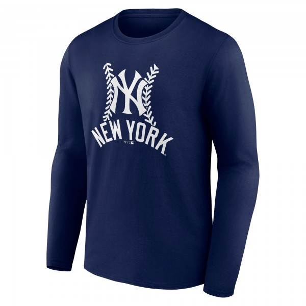 New York Yankees Navy Fastball Long Sleeve T-Shirt