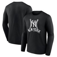New York Yankees Black Fastball Long Sleeve T-Shirt
