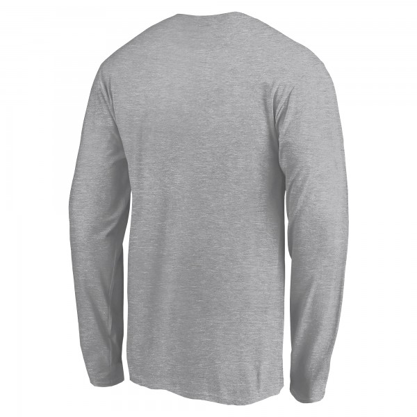 Los Angeles Dodgers Gray Evanston Stencil Long Sleeve T-Shirt