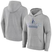 Los Angeles Dodgers Gray Evanston Stencil Pullover Hoodie
