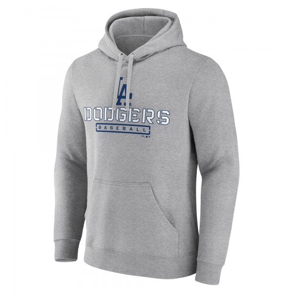 Los Angeles Dodgers Gray Evanston Stencil Pullover Hoodie