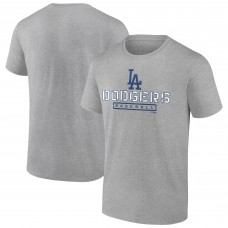 Los Angeles Dodgers Heather Gray Evanston Stencil T-Shirt