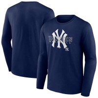 Футболка с длинным рукавом New York Yankees Navy Stellar