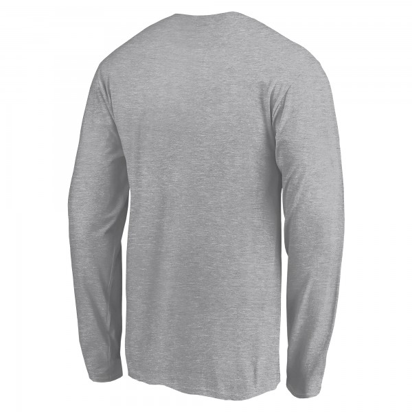 New York Yankees Gray Evanston Stencil Long Sleeve T-Shirt