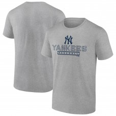 New York Yankees Heather Gray Evanston Stencil T-Shirt