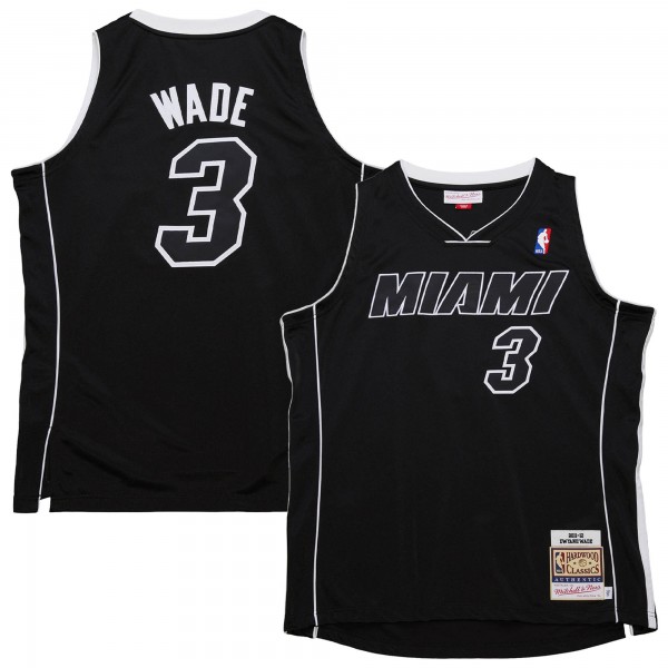 Игровая джерси Miami Heat Dwyane Wade Mitchell & Ness Black 2011/12 Hardwood Classics Authentic