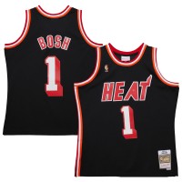 Miami Heat Chris Bosh Mitchell & Ness Black 2013/14 Hardwood Classics Swingman Jersey
