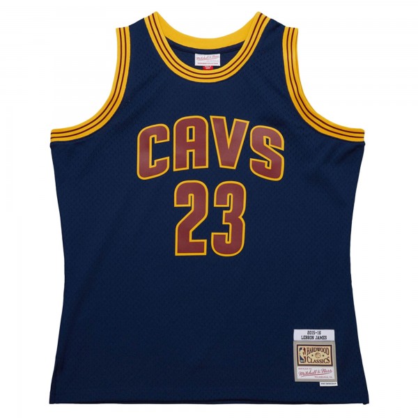 Джерси Cleveland Cavaliers LeBron James Mitchell & Ness Navy 2015/16 Hardwood Classics Swingman