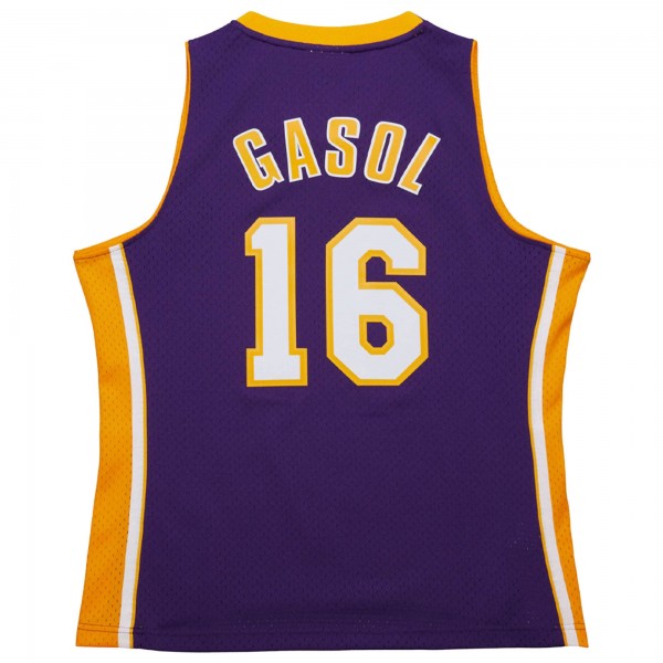 Игровая джерси Pau Gasol Los Angeles Lakers Mitchell & Ness 2009/10 Hardwood Classics Swingman - Purple