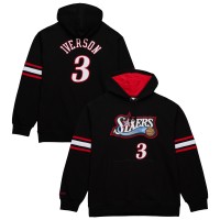 Philadelphia 76ers Allen Iverson Mitchell & Ness Black Name & Number Pullover Hoodie