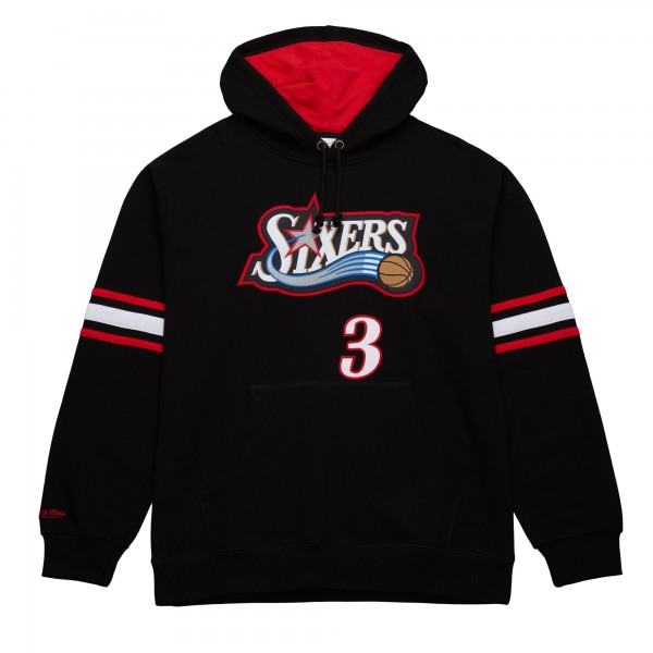 Philadelphia 76ers Allen Iverson Mitchell & Ness Black Name & Number Pullover Hoodie