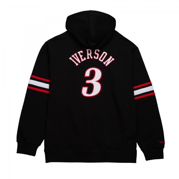 Philadelphia 76ers Allen Iverson Mitchell & Ness Black Name & Number Pullover Hoodie