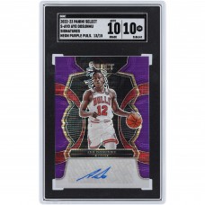 Ayo Dosunmu Chicago Bulls Autographed 2022-23 Panini Select Purple Pulsar #S-AYO #13/15 SGC Authenticated 10/10 Rookie Card