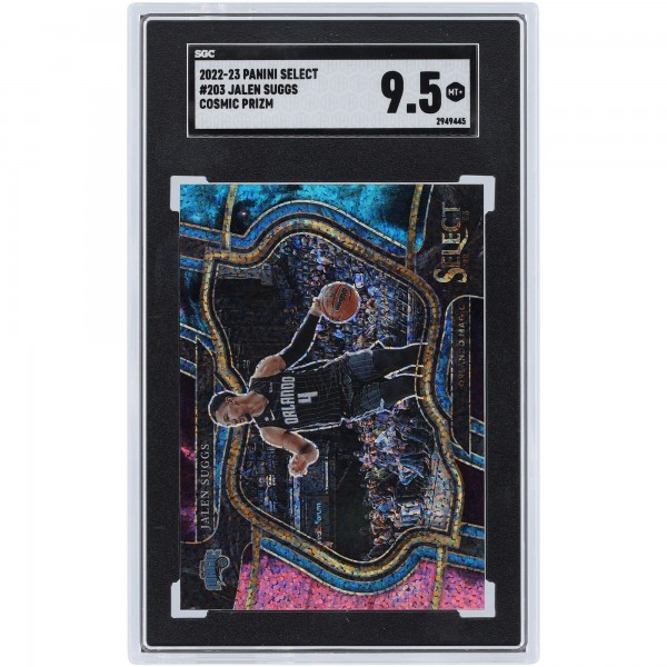 Jalen Suggs Orlando Magic 2022-23 Panini Select Cosmic Prizm Courtside #203 SGC Authenticated 9.5 Card