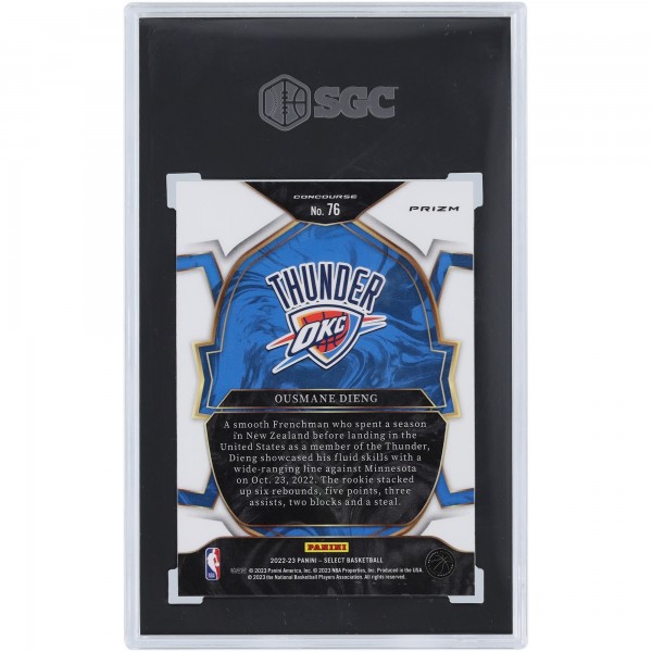 Ousmane Dieng Oklahoma City Thunder 2022-23 Panini Select Cosmic Prizm #76 SGC Authenticated 10 Rookie Card