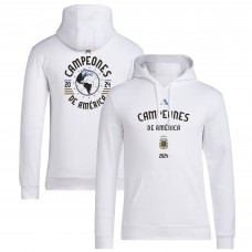 Argentina National Team adidas 2024 Copa America Champions Pullover Hoodie - White