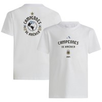Подростковая Argentina National Team adidas 2024 Copa America Champions T-Shirt - White