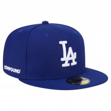 Бейсболка Los Angeles Dodgers x COMPOUND New Era Royal 59FIFTY