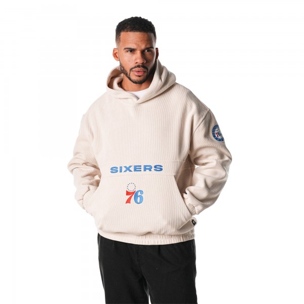Unisex Philadelphia 76ers The Wild Collective Cream Corduroy Tri-Blend Pullover Hoodie