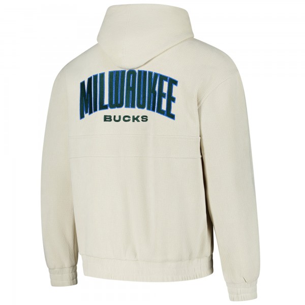 Толстовка Milwaukee Bucks The Wild Collective Unisex Corduroy Tri-Blend - Cream