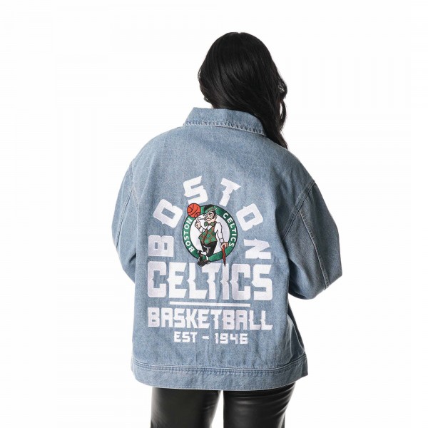 Джинсовая куртка Boston Celtics The Wild Collective Unisex Coaches - Blue