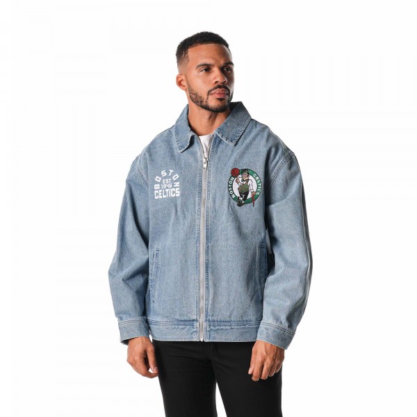 Джинсовая куртка Boston Celtics The Wild Collective Unisex Coaches - Blue