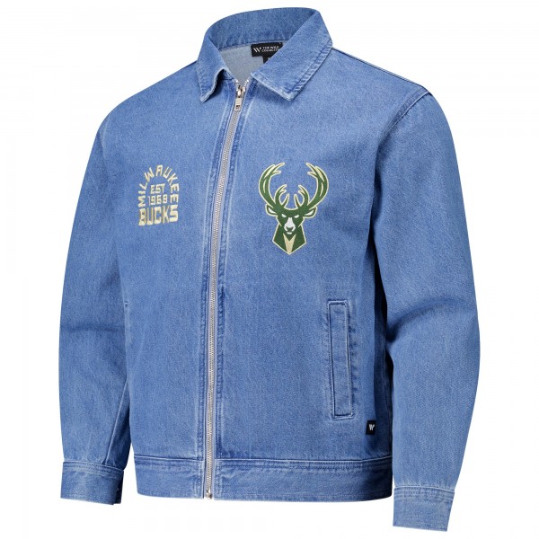 Джинсовая куртка Milwaukee Bucks The Wild Collective Unisex Coaches - Blue