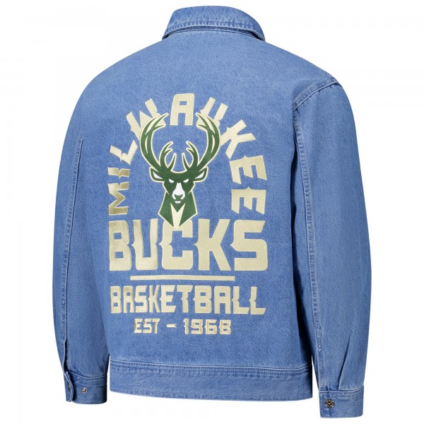 Джинсовая куртка Milwaukee Bucks The Wild Collective Unisex Coaches - Blue