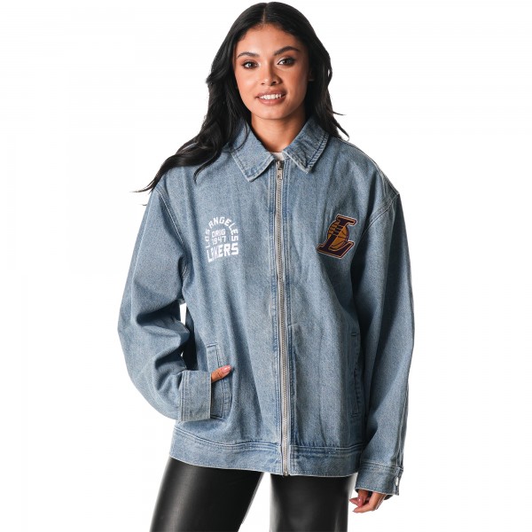 Джинсовая куртка Los Angeles Lakers The Wild Collective Unisex Coaches - Blue