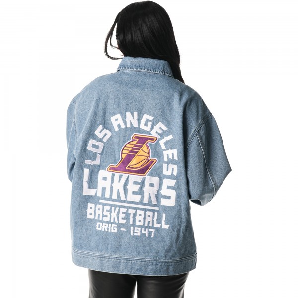 Джинсовая куртка Los Angeles Lakers The Wild Collective Unisex Coaches - Blue