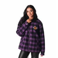 Los Angeles Lakers The Wild Collective Unisex Flannel Full-Zip Shacket - Black