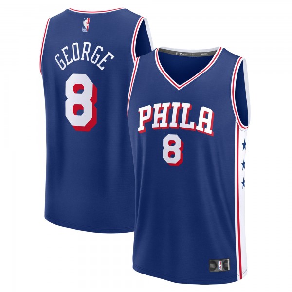 Подростковая Philadelphia 76ers Paul George Fanatics Royal Fast Break Replica Player Jersey - Icon Edition