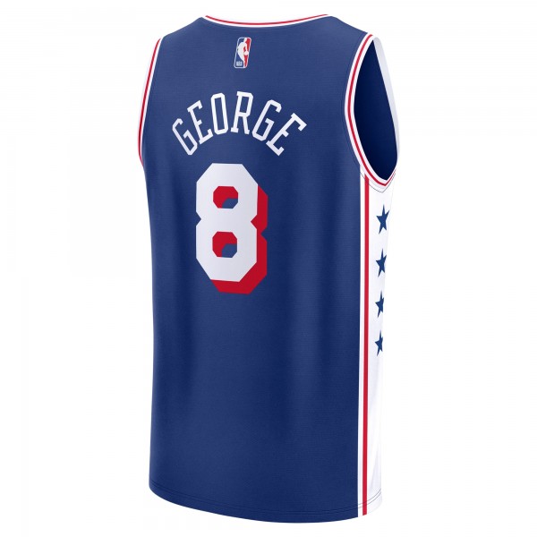 Подростковая Philadelphia 76ers Paul George Fanatics Royal Fast Break Replica Player Jersey - Icon Edition
