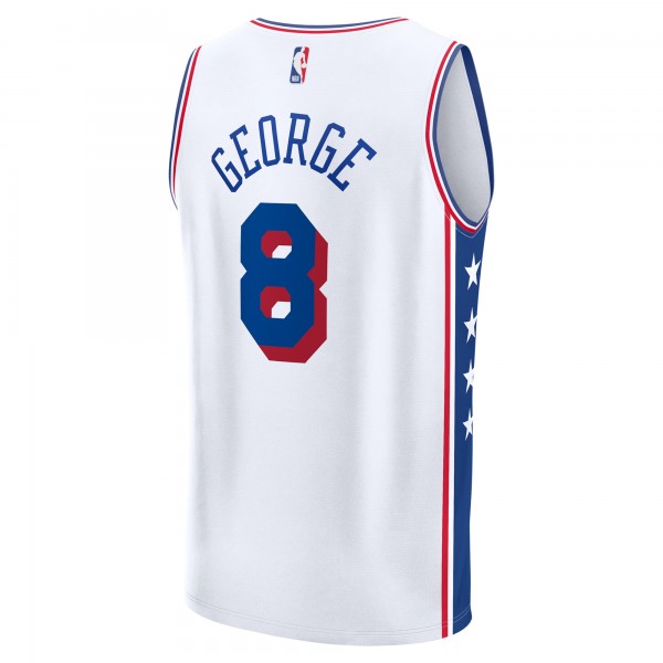 Подростковая Philadelphia 76ers Paul George Fanatics White Fast Break Replica Player Jersey - Association Edition