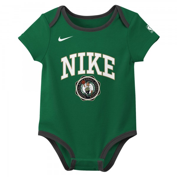 Малышам Boston Celtics Nike Kelly Green/Black Just Do It Two-Pack Bodysuit Set