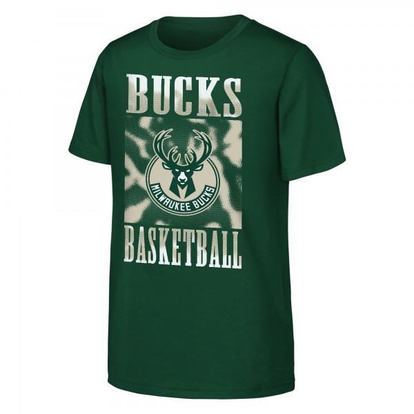 Подростковая Milwaukee Bucks Hunter Green Garage Hero T-Shirt