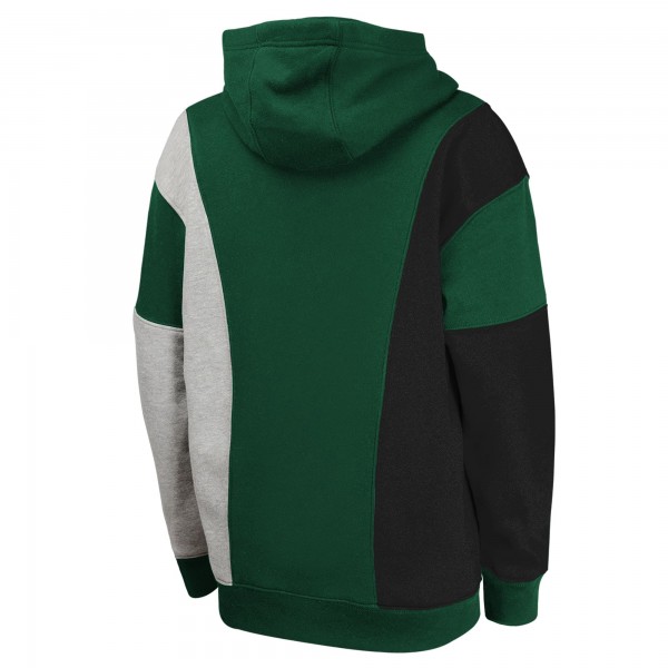 Подростковая Milwaukee Bucks Hunter Green Ace In the Hole Pullover Hoodie