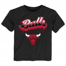 Подростковая Chicago Bulls Black Bubbly Script T-Shirt