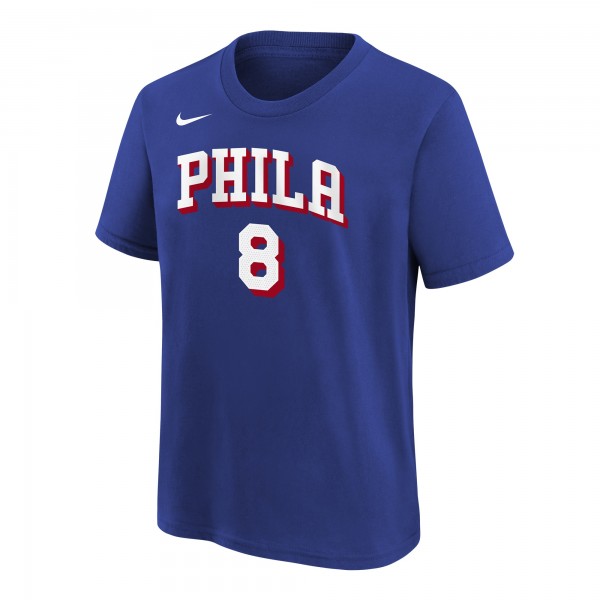 Подростковая Philadelphia 76ers Paul George Nike Royal Icon Name & Number T-Shirt